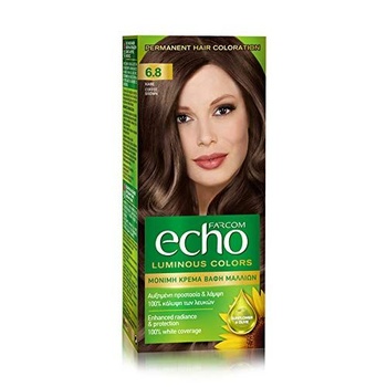 FARCOM Echo barva na vlasy s přírodním olivovým extraktem a vitamínem C 60ml (6,8 kávově hnědá)