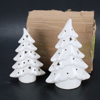Vánoční LED dekorace khevga bílé stromečky