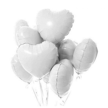 Balónky srdce helium | FVCENT Fóliový balónek se srdcem Balení po 30 bílých balóncích s heliem ve
