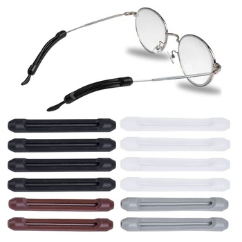 6 párů silikonových protiskluzových krytů, chrániče brýlí, ušní háčky na brýle, náušníky na brýle,