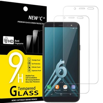 NEW'C 2 kusy, tvrzené sklo pro Samsung Galaxy A6 (SM-A600F), ochrana proti poškrábání, otisky