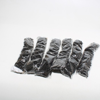 Háčkované vlasy YYQXZG černé 46 cm