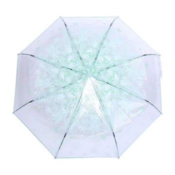 Ejoyous deštník transparentní s květinami, malé dětské deštníky malé dívčí dámský deštník se vzorem