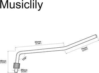 Musiclily 6mm Tremolo Arm FR-Style Tremolo Arm Bar pre Floyd Rose Locking Tremolo Systems