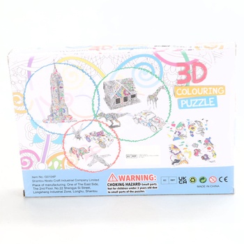 3D puzzle pro děti k vybarvení Gimsan