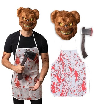 5ks Horror Bear – Halloweenské kostýmy pre mužov – Dospelí a dospievajúci Jedna veľkosť pre všetkých
