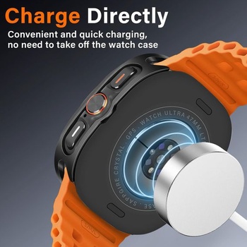 Amizee 2 v 1 kovové púzdro kompatibilné s Samsung Galaxy Watch Ultra 47mm, tvrdý PC odolný proti