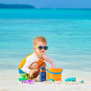 Detská nerezová fľaša na pitie Autsel Kids 500ml so slamkou, izolovaná detská fľaša bez BPA, kovová