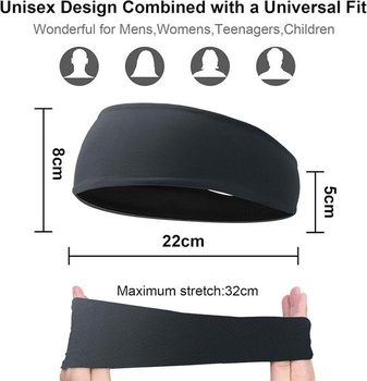 Športová čelenka Flintronic, Balenie 2 kusov Unisex čelenka, Elastická čelenka proti sklzu