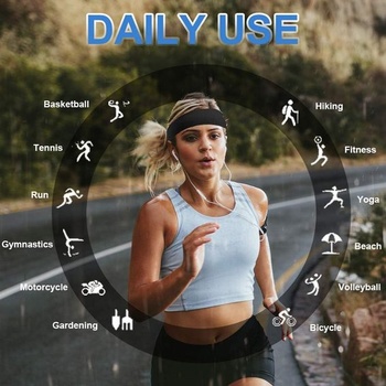 Športová čelenka Flintronic, Balenie 2 kusov Unisex čelenka, Elastická čelenka proti sklzu