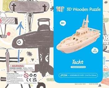 Georgie Porgy 3D Wooden Puzzle záchranný čln Model drevenej stavebnice Detská hračka (jp294