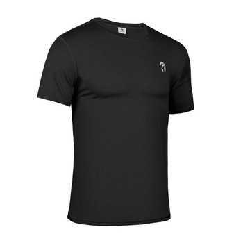 Pánská sportovní košile HMIYA Krátký rukáv Síťovaná funkční košile Prodyšná běžecká košile