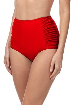 Dámské bikini kalhotky Merry Style MS10-119 Bikiny Bottoms Tummy Control Effect (Červené (4186), 42)