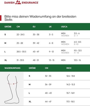 Kompresné pančuchy z organickej bavlny DANISH ENDURANCE, 14-18 mmHg, unisex, pre ženy a mužov, 1 alebo