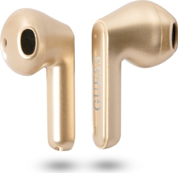 Guess True Wireless Triangle Logo BT5.0 4H Stereo Earphones Glossy Gold