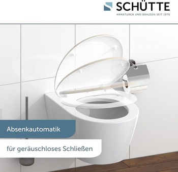 WC sedátko Schütte BEACH s mechanismem tlumeného dovírání, vhodné pro všechny standardní toaletní