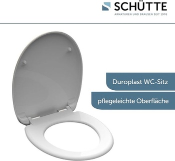WC sedátko Schütte BEACH s mechanismem tlumeného dovírání, vhodné pro všechny standardní toaletní