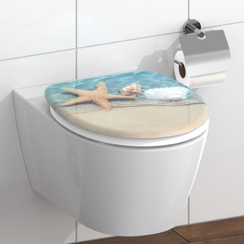 WC sedátko Schütte BEACH s mechanismem tlumeného dovírání, vhodné pro všechny standardní toaletní