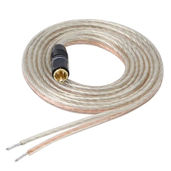 RCA reproduktorový kabel, RCA audio kabel, pozlacená kovová RCA zástrčka Reproduktorový kabel