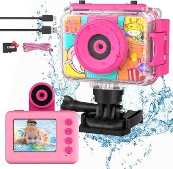 Detský fotoaparát Ushining, ružový 20MP