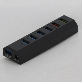 Čierny USB rozbočovač Vansuny