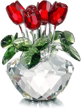Dekorace H&D  kytice z křišťálového skla 