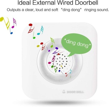 Drôtový zvonček 12V AC Doorbell 12V Drôtový zvonček 4jadrový zvonček pre domácu kanceláriu