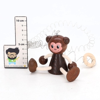 Dřevěná opice na pružince Hess-Spielzeug
