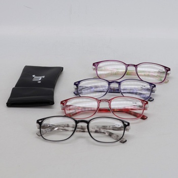 Sada 4. dioptrických brýlí na čtení +2,00 JM