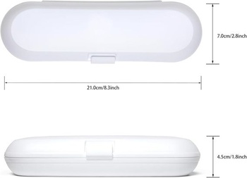 seplouis cestovné puzdro na elektrické zubné kefky, pre Oral B & Philips Sonicare, biele
