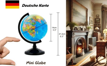 Exerz 14cm Študentský glóbus - Nemecká mapa - Zemegule Vzdelávanie Rotujúce - Vzdelávací/Zemepisný