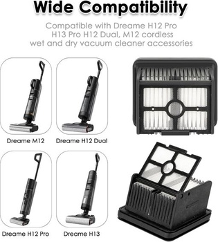 (5 kusov) HEPA filter kompatibilný pre Dreame H12 Pro/ H13 Pro/ H12DUAL/ M12, sada filtrov pre mokré a