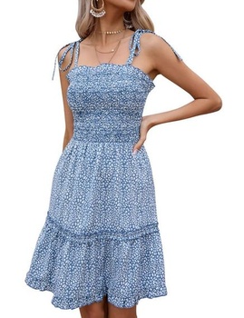 Clearlove letní šaty Dámské mini šaty Ležérní plážové šaty Špagetový pásek Šaty bez rukávů s