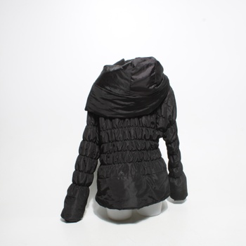 Dámský kabát, černý, dlouhý 67 cm
