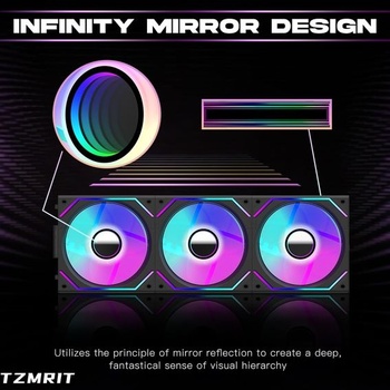 TZMRIT Interstellar-V2 s reverzním průtokem Uni ventilátor černý, POUZE ventilátor v jednom balení,