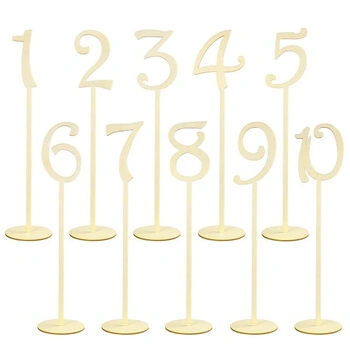 NUOLUX 1-10 Wooden Table Numbers Dřevěný Shape Table…