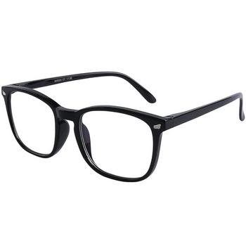 Pánské brýle na čtení DOOVIC s modrým světlem 1,75 černé čtvercové brýle s velkým sklem na počítač