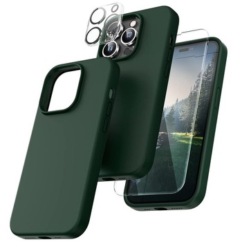 Pouzdro TOCOL 5-in-1 pro iPhone 14 Pro, se 2 kusy ochranné fólie + 2 kusy ochrany fotoaparátu,