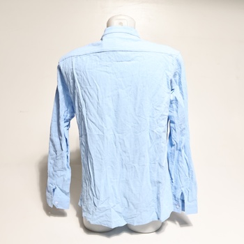 LVCBL Henley Shirt Pánska košeľa s dlhým rukávom Ľanová košeľa Ležérna košeľa Sky Blue M