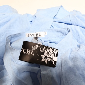 LVCBL Henley Shirt Pánska košeľa s dlhým rukávom Ľanová košeľa Ležérna košeľa Sky Blue M