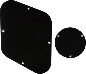 Musiclily LP Backplate a Switch Cover Set pre USA Les Paul Guitar, 3 Layers Black