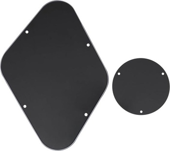 Musiclily LP Backplate a Switch Cover Set pre USA Les Paul Guitar, 3 Layers Black