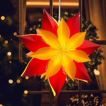 Papírová vánoční hvězda Eanloly 3D