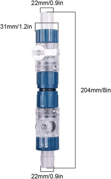 DONGKER Akvarijný hadicový ventil, 16-22 mm Rýchloupínací konektor, Adaptér konektora akvarijného