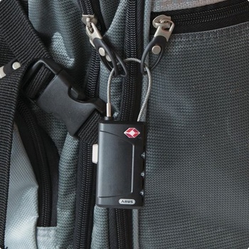 ABUS TSA zámek 148TSA/30 - kabelový zámek pro zabezpečení zavazadel s 3místným číselným kódem - pro