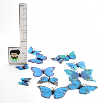 Dekorace Weifengji 12PCS 3D motýli