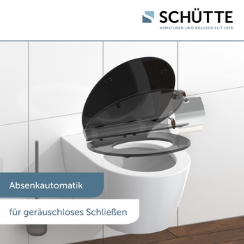 Záchodové prkénko Schütte Slim Black