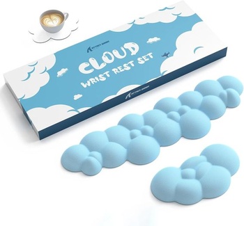 ATTACK SHARK Cloud podložka pod zápästie pod myš s podložkou, ergonomická klávesnica pre zápästie,