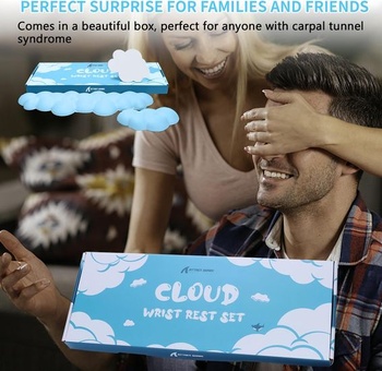 ATTACK SHARK Cloud podložka pod zápästie pod myš s podložkou, ergonomická klávesnica pre zápästie,