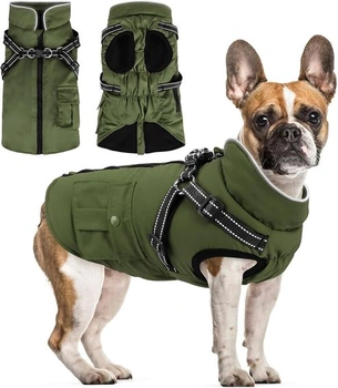 Woiil Dog Coat Zimná bunda pre psa zelená L